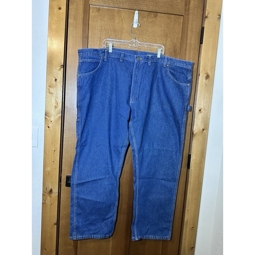 KEY Relaxed Fit Carpenter Jeans Mens 50x30 Blue Denim Utility Work Pants NWT
